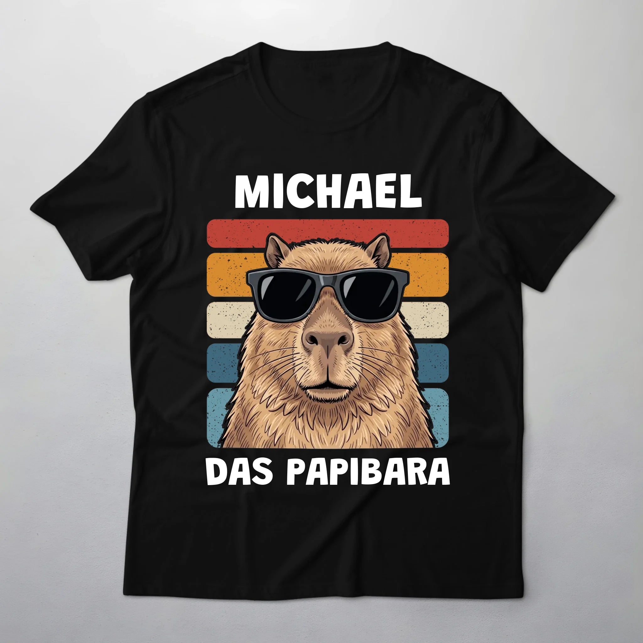 Papipara Capybara Papa - Personalisiertes T-Shirt