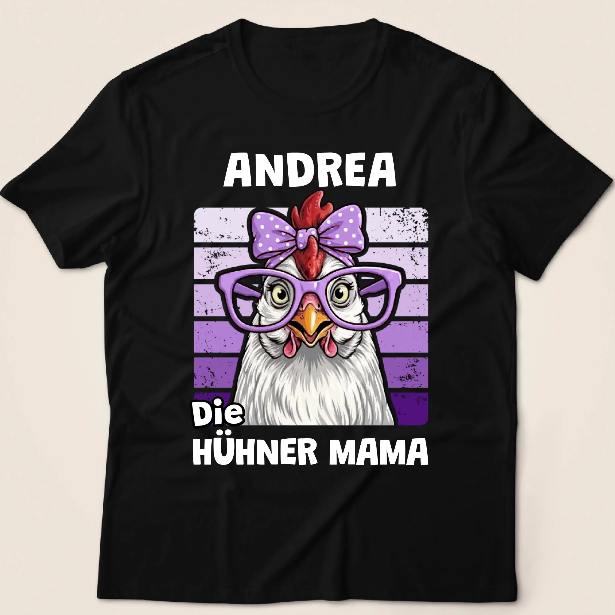 Hühner Mama Chicken Mom Lustige Henne - Personalisierbares T-Shirt