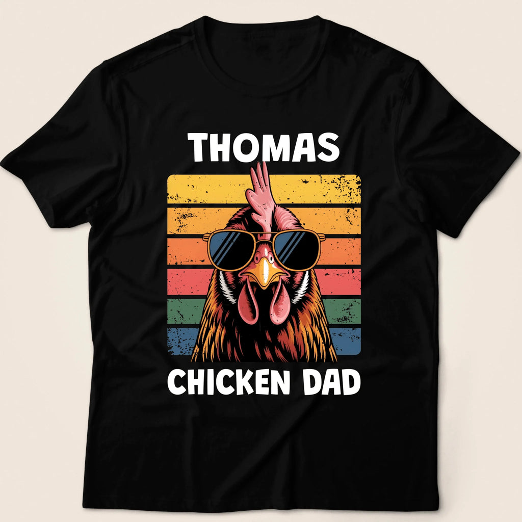 Chicken Dad Hühner Papa - Personalisiertes T-Shirt