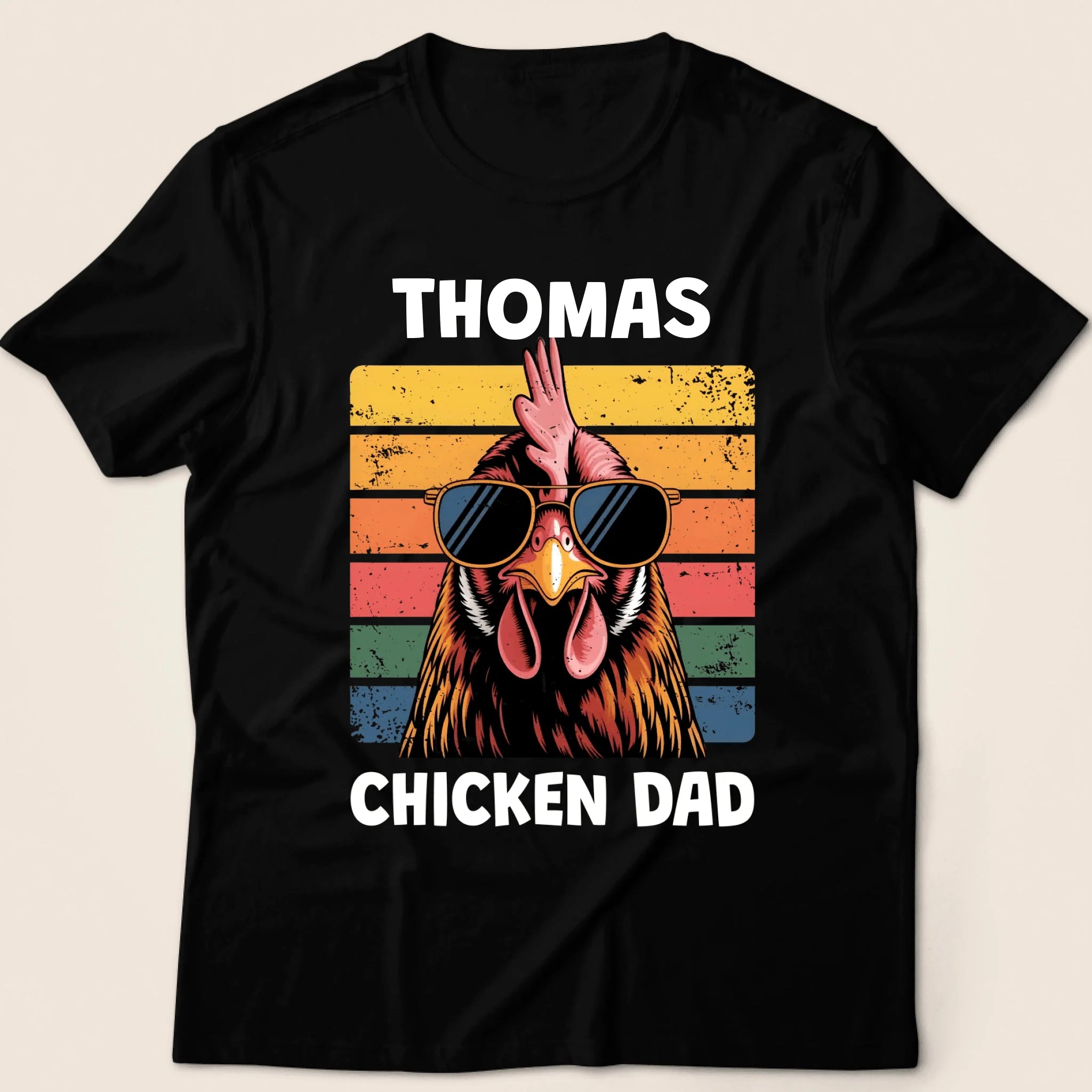 Chicken Dad Hühner Papa - Personalisiertes T-Shirt
