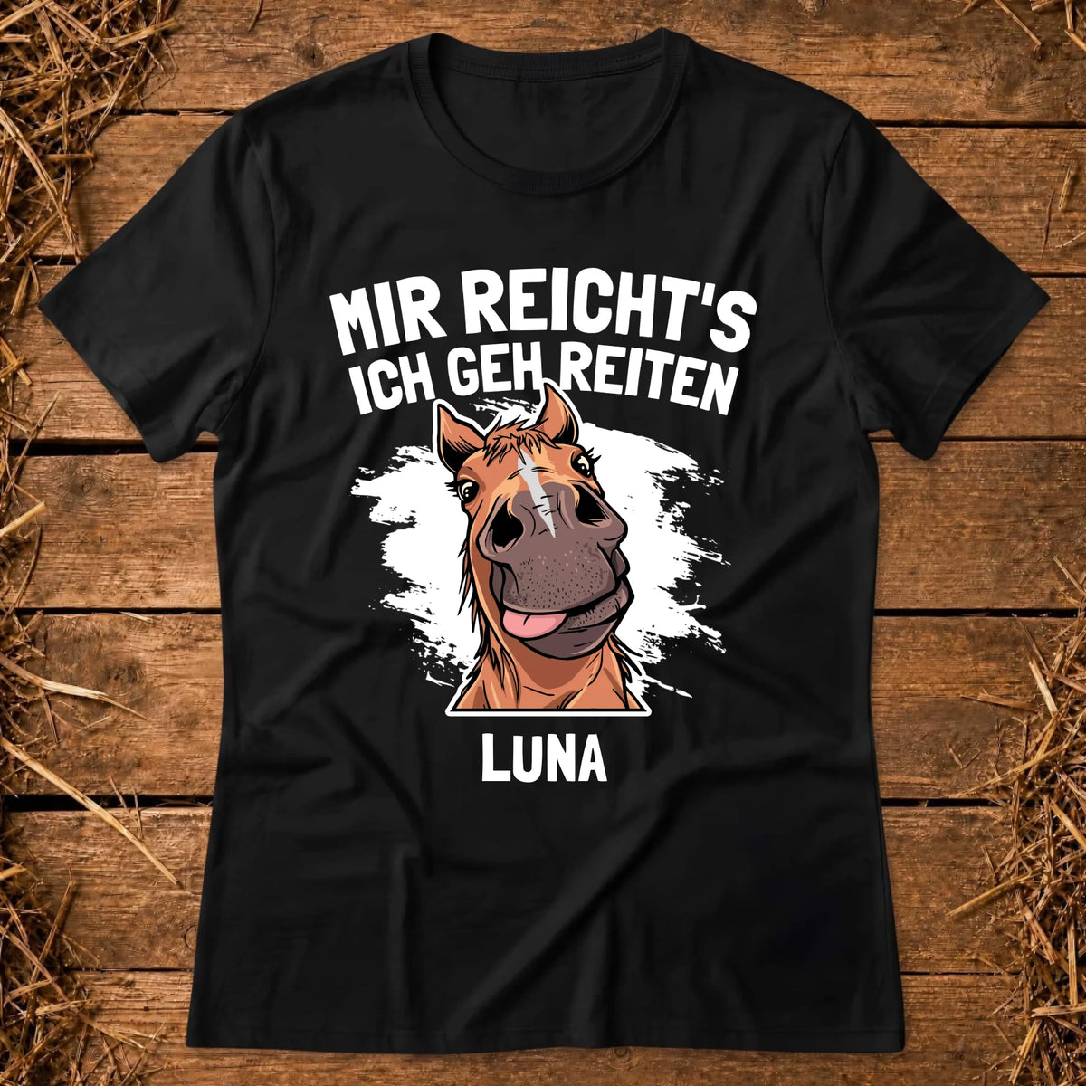 2000x2000 T-Shirt Mockup Female_Schnitt_black_horse_stable