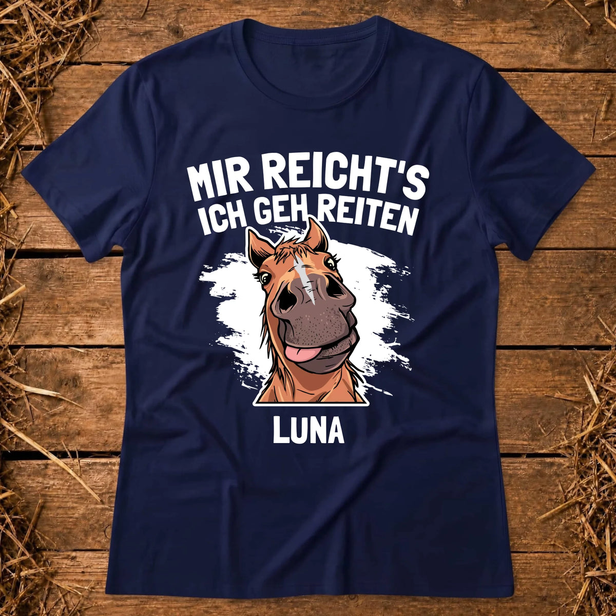 2000x2000 T-Shirt Mockup Female_Schnitt_navy_horse_stable