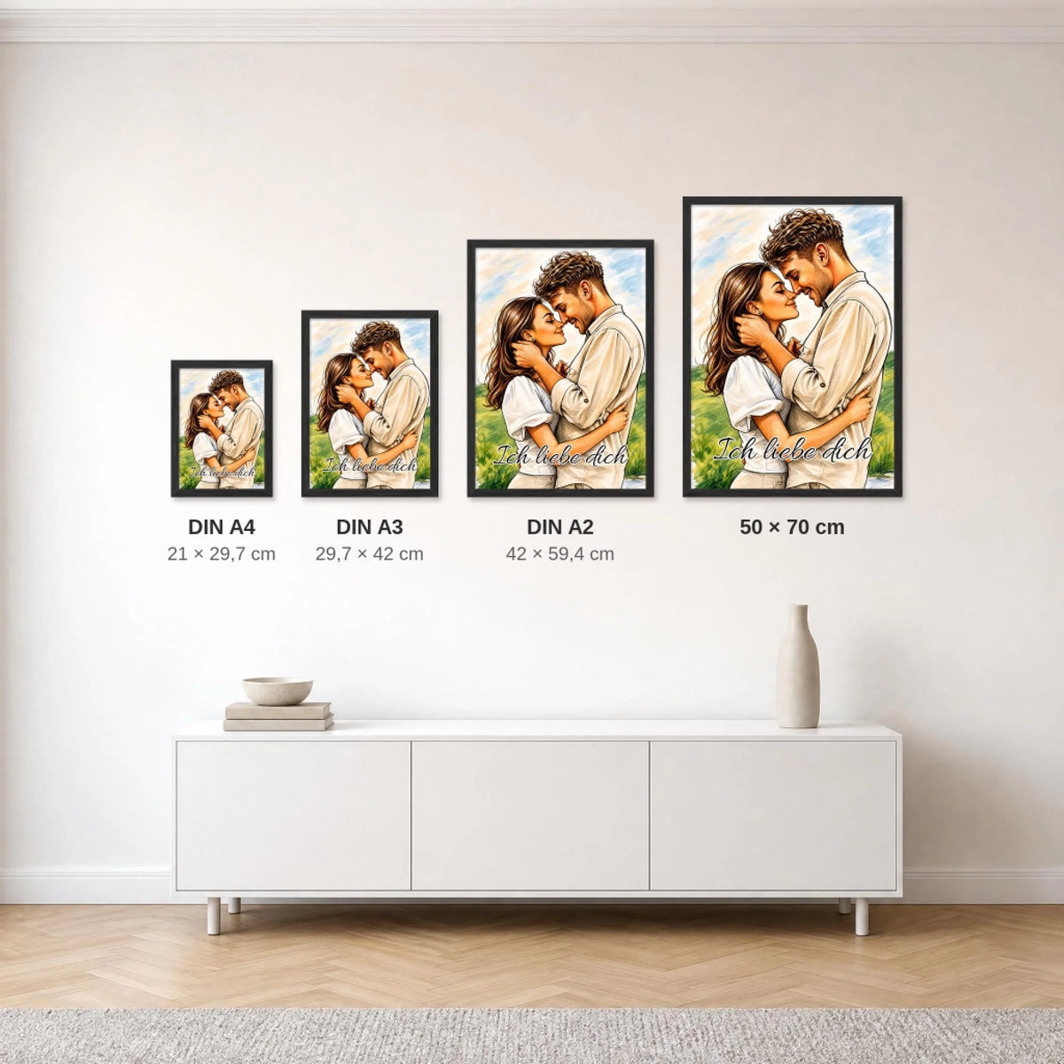 Poster_mit_Rahmen_Standard_Schwarz_Groessenvergleich_Raum_mit_Design_compressed