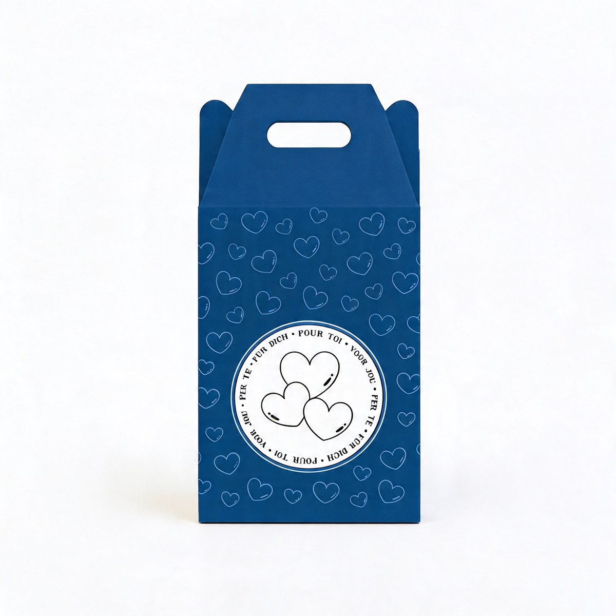 Textilien - Geschenkbox klein - blau